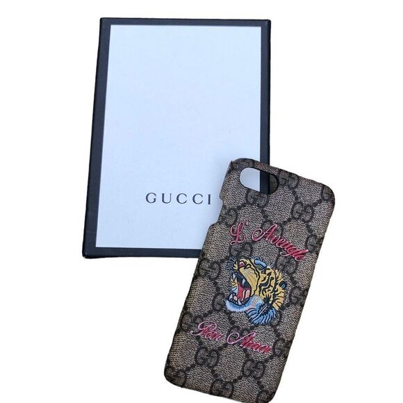 Authentic Gucci Iphone Case Supreme GG Tiger 7/8 Beige FOR IPHONE 7 AND 8 ONLY - Picture 15 of 15